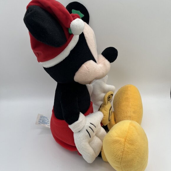 Disney Christmas Mickey Mouse Santa Plush with Lollipop – HTF Hong Kong 16" - Picture 5 of 11